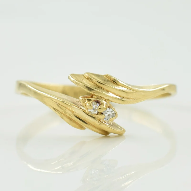 Diamond Bypass Ring | 0.02ctw | SZ 5.75 |