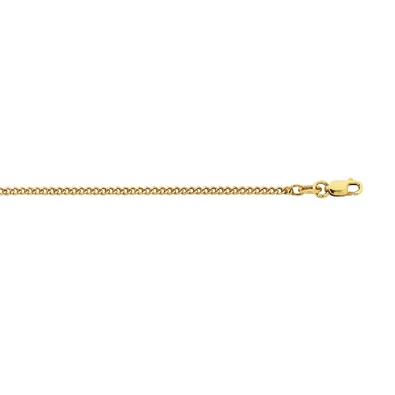 layered gold necklaces for women -9ct Yellow Gold 45cm Curb Necklace