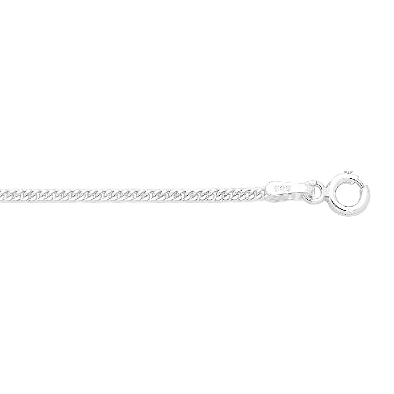 contemporary necklaces for women -45cm Sterling Silver Fine Curb Necklace