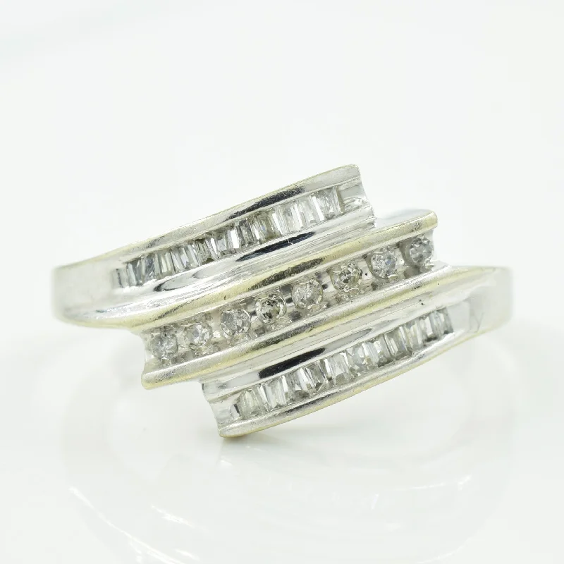 Diamond Bypass Ring | 0.15ctw | SZ 7 |