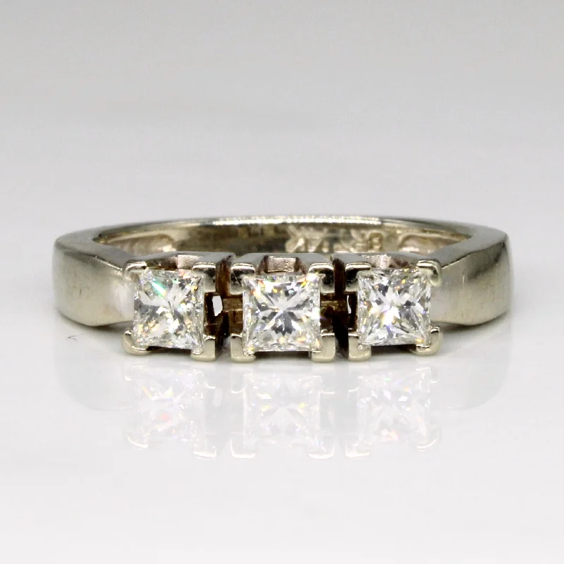 Three Stone Diamond Engagement Ring | 0.75ctw | SZ 5.25 |