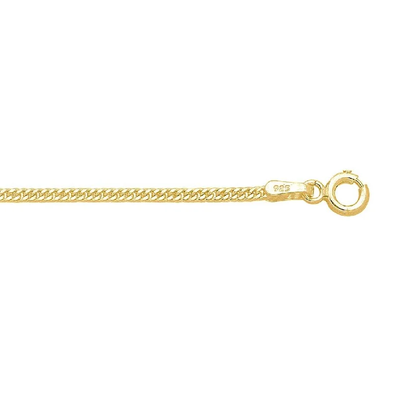 handcrafted necklaces for women -9ct Yellow Gold Curb Necklace 50cm