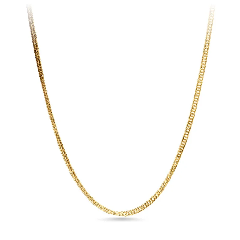 pearl pendant necklaces for women -9ct Yellow Gold Diamond Cut Curb Chain Necklace 50cm