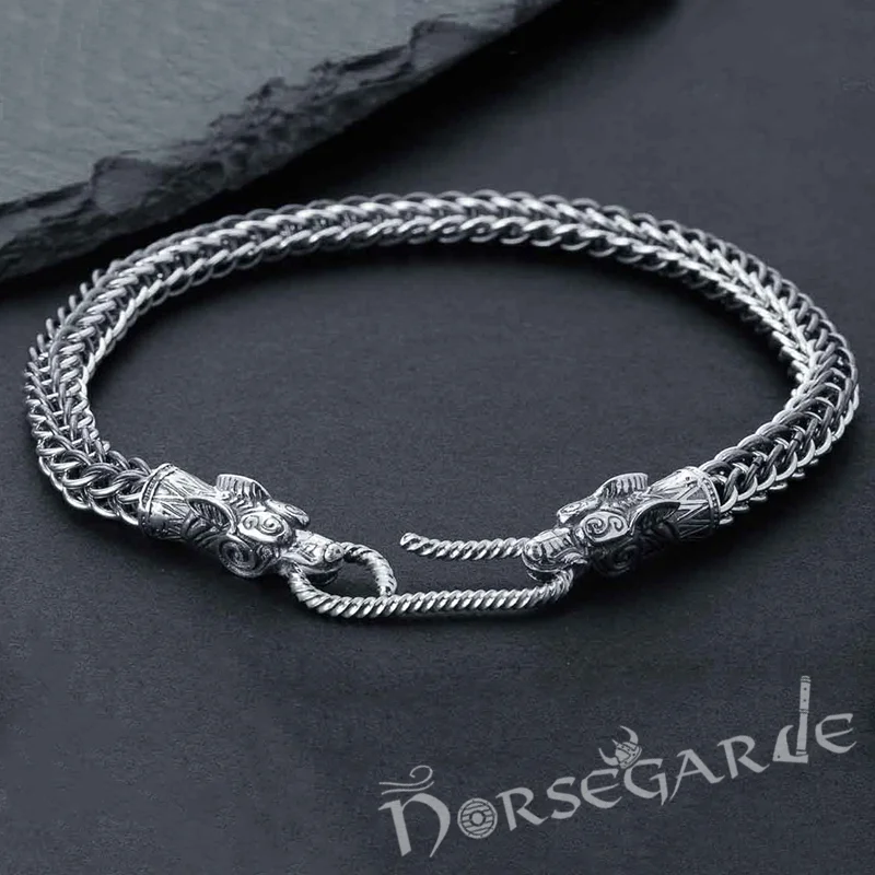 classic bangles for women -Handcrafted Heavy Weave Wolf Bracelet - Sterling Silver