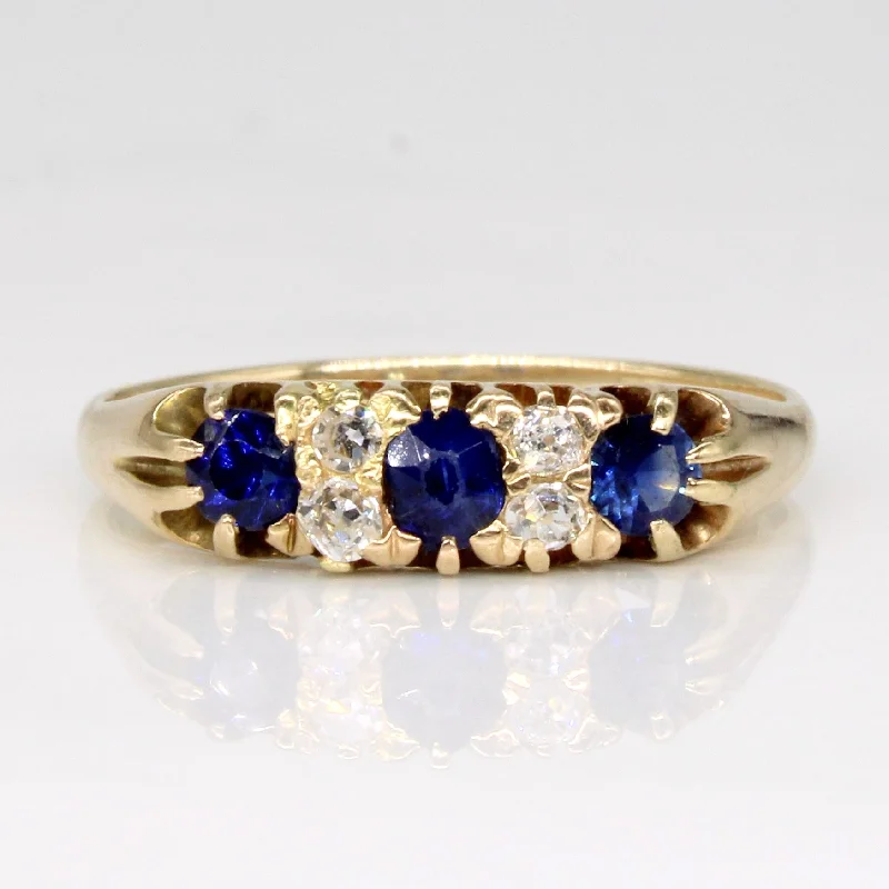 women’s engagement ring sets -Sapphire & Diamond Ring | 0.36ctw, 0.12ctw | SZ 6.75 |