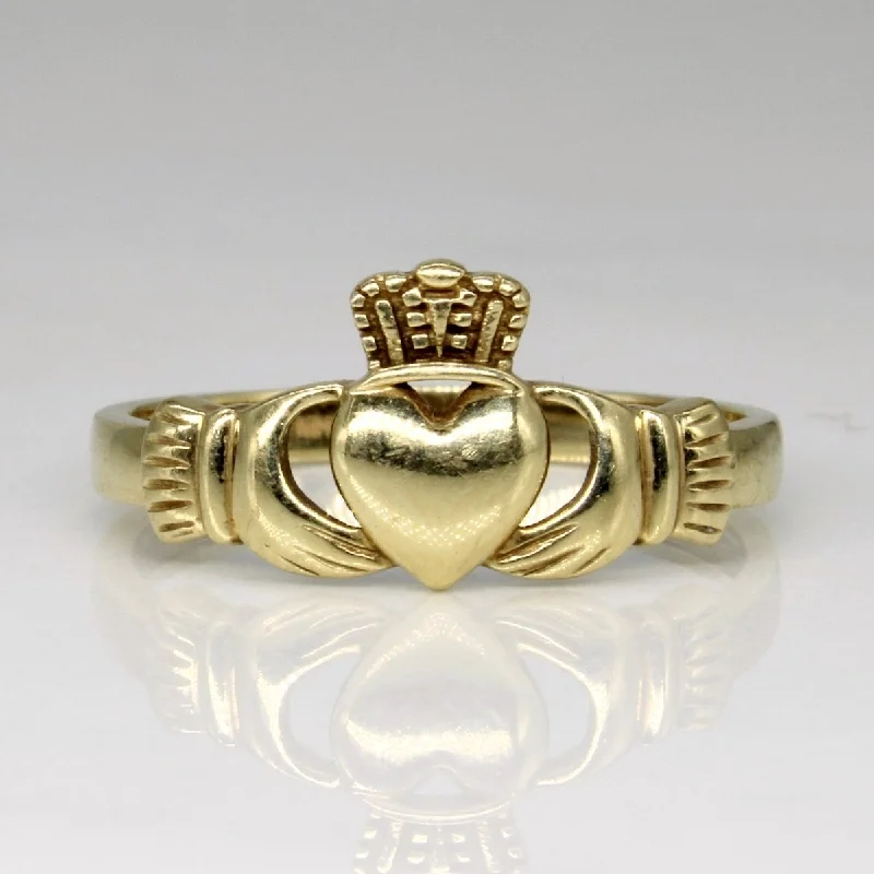 10k Yellow Gold Claddagh Ring | SZ 7.25 |