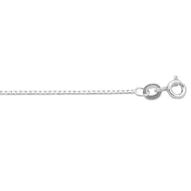 unique charm necklaces for women -Sterling Silver Box Chain Necklace 65cm