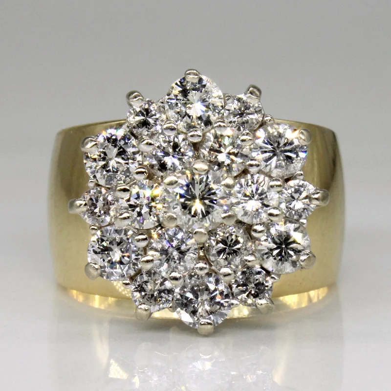 Diamond Cluster Ring | 2.00ctw | SZ 6.5 |