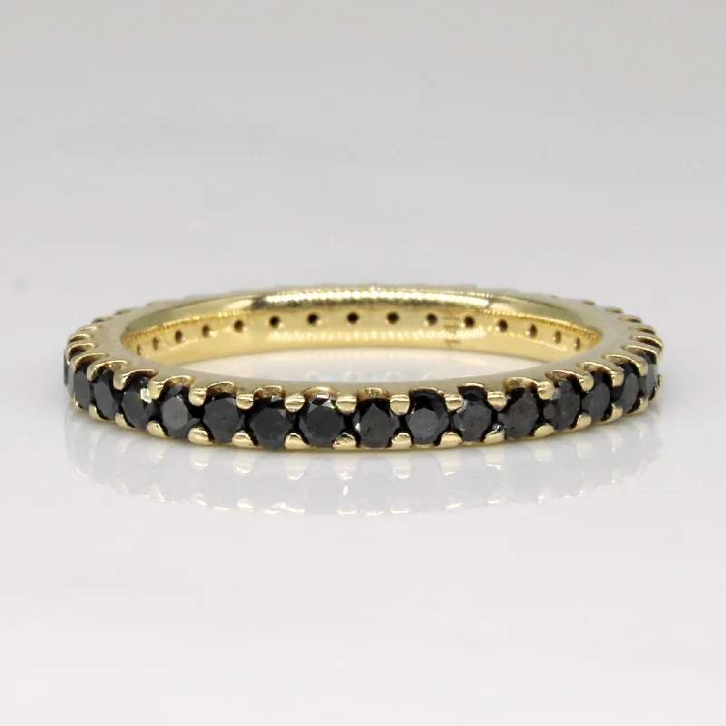 Black Diamond 14k Eternity Ring | 0.72ctw | SZ 5.25 |