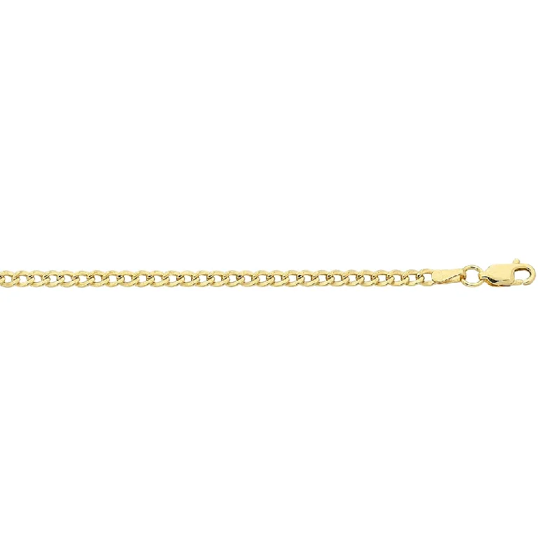 vintage necklaces for women -9ct Yellow Gold Curb 65cm Necklace