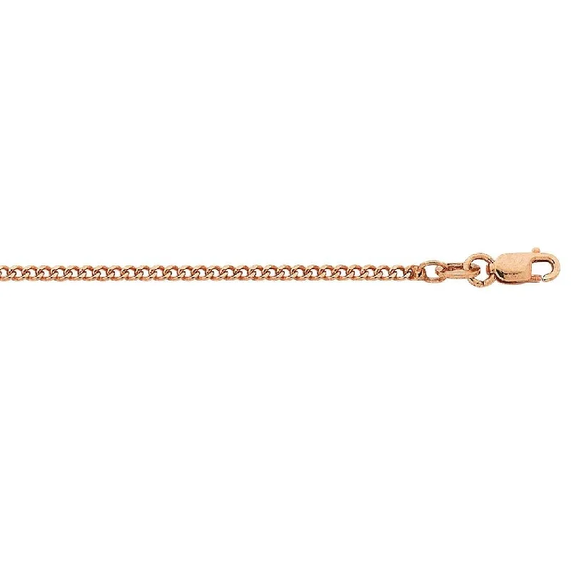 personalized birthstone necklaces for women -9ct Rose Gold Curb Chain Necklace 45cm