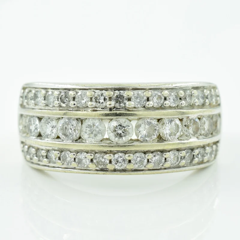 Multi Row Diamond Ring | 1.00ctw | SZ 7.25 |