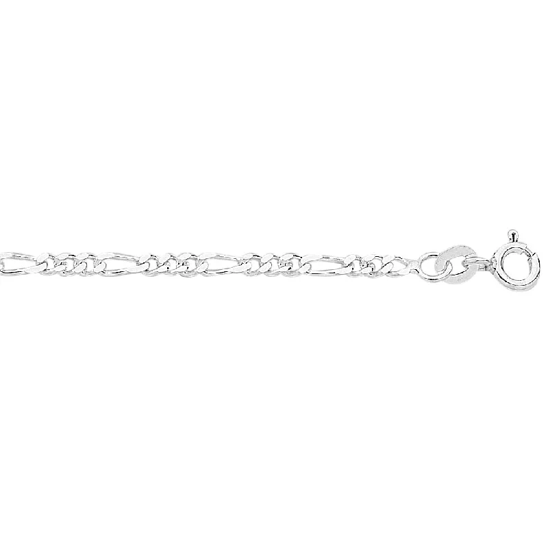 designer necklaces for women -Sterling Silver Figaro 50cm Chain