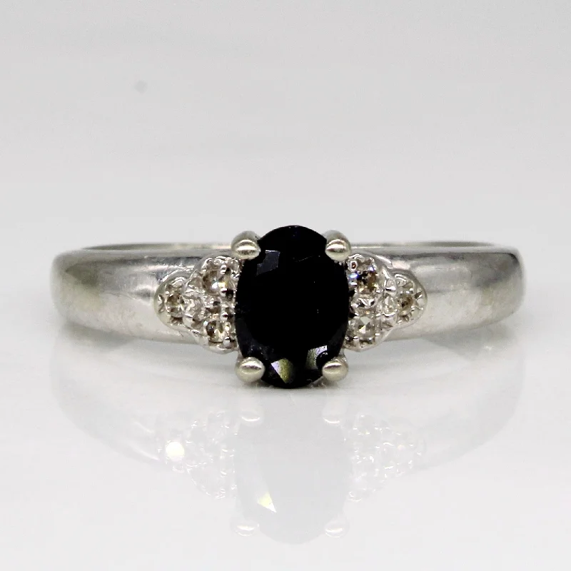 vintage engagement rings for women -Sapphire & Diamond Ring | 0.40ct, 0.03ctw | SZ 4.75 |