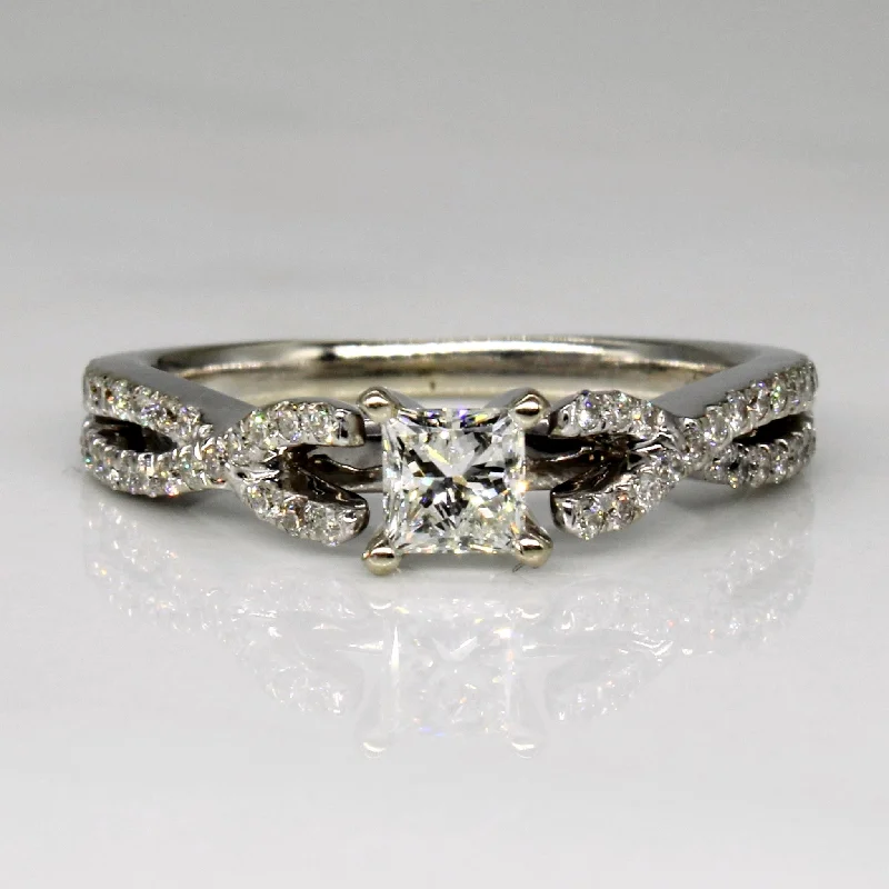 Princess Cut Diamond Engagement Ring | 0.55ctw | SZ 5.25 |