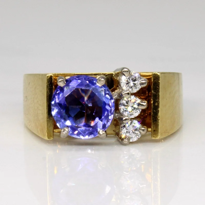 'Birks' Tanzanite & Diamond Cocktail Ring | 1.15ct, 0.15ctw | SZ 5.25 |