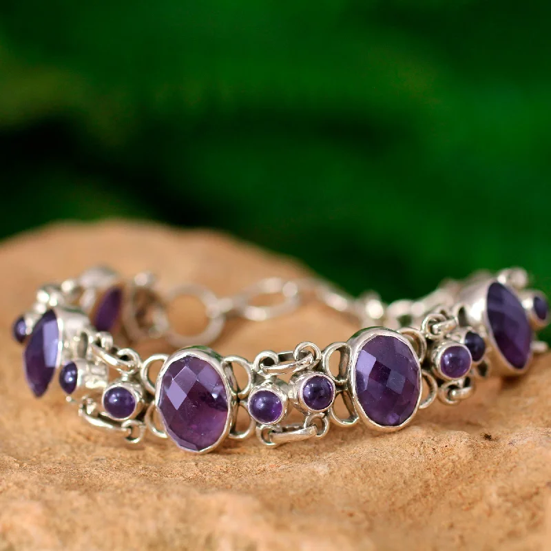 vintage bangles for women -Royal Purple Amethyst Bracelet