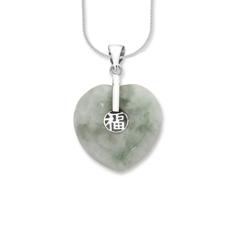 diamond necklaces for women -Sterling Silver Natural Jade Pendant