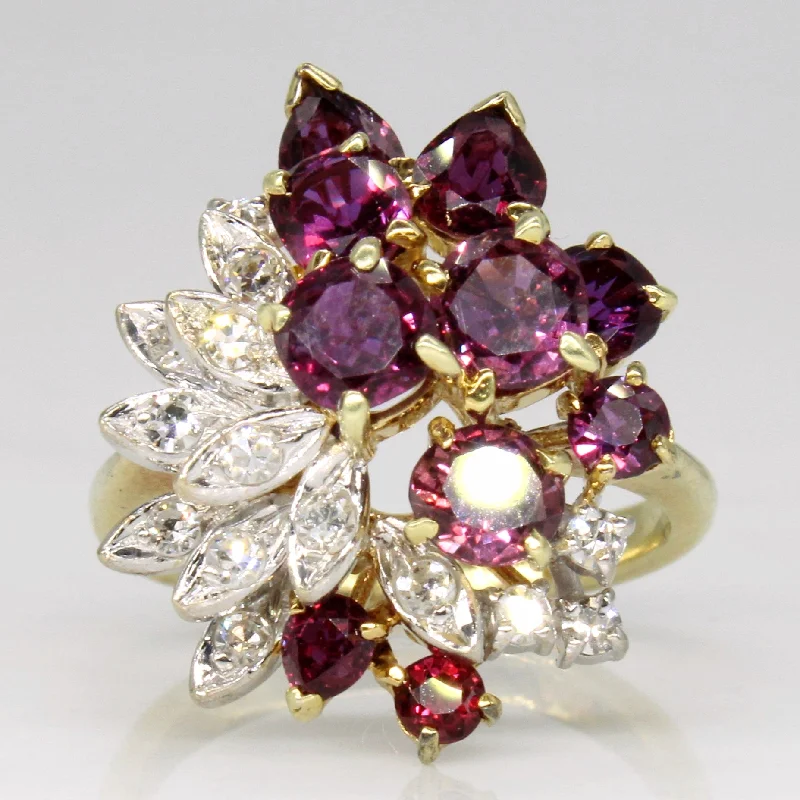 Ruby & Diamond Cocktail Ring | 3.00ctw, 0.30ctw | SZ 6.5 |