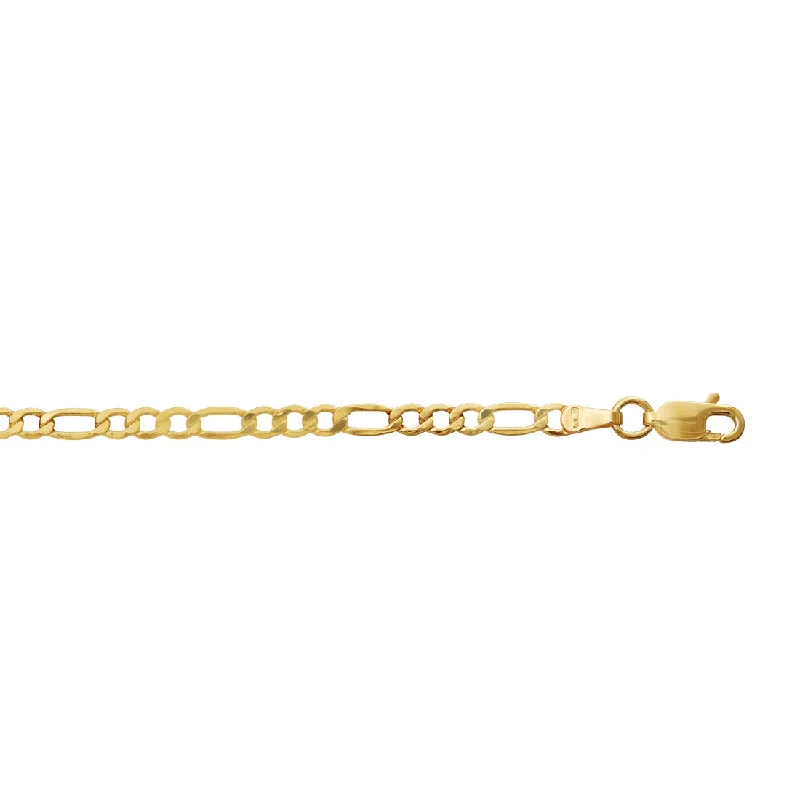 high-end necklaces for women -9ct Yellow Gold 1/3 Figaro Chain Necklace 45cm