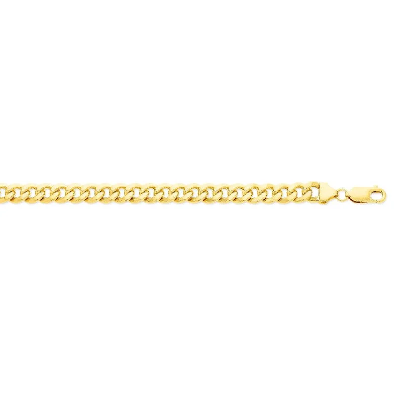 adjustable necklaces for women -9ct Yellow Gold Concave Curb Chain Necklace 60cm