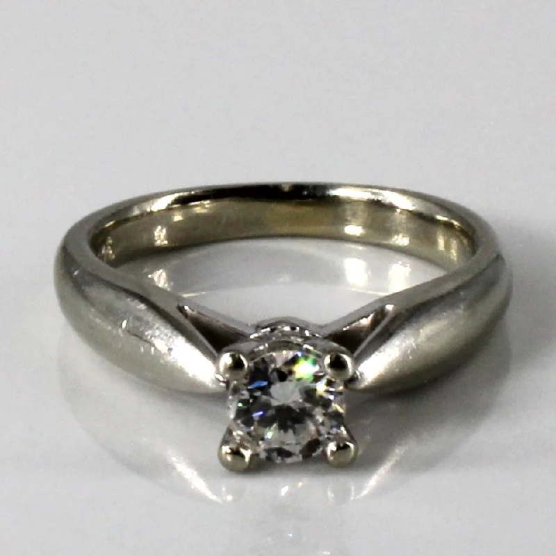 Solitaire Diamond Engagement Ring | 0.32ct | SZ 4.5 |