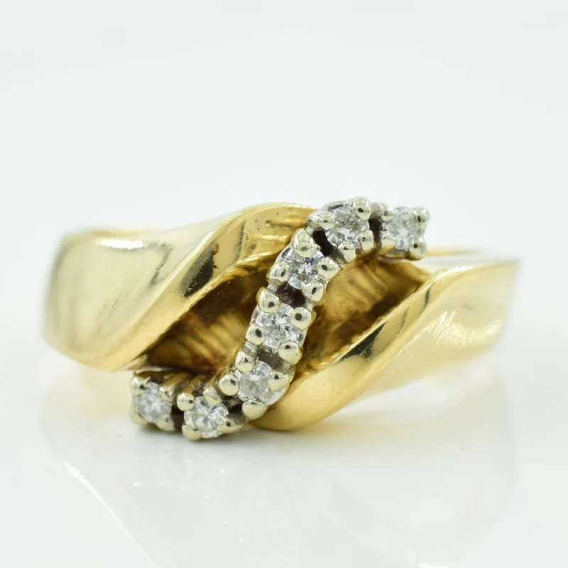 Diamond Wave Ring | 0.10ctw | SZ 6.75 |