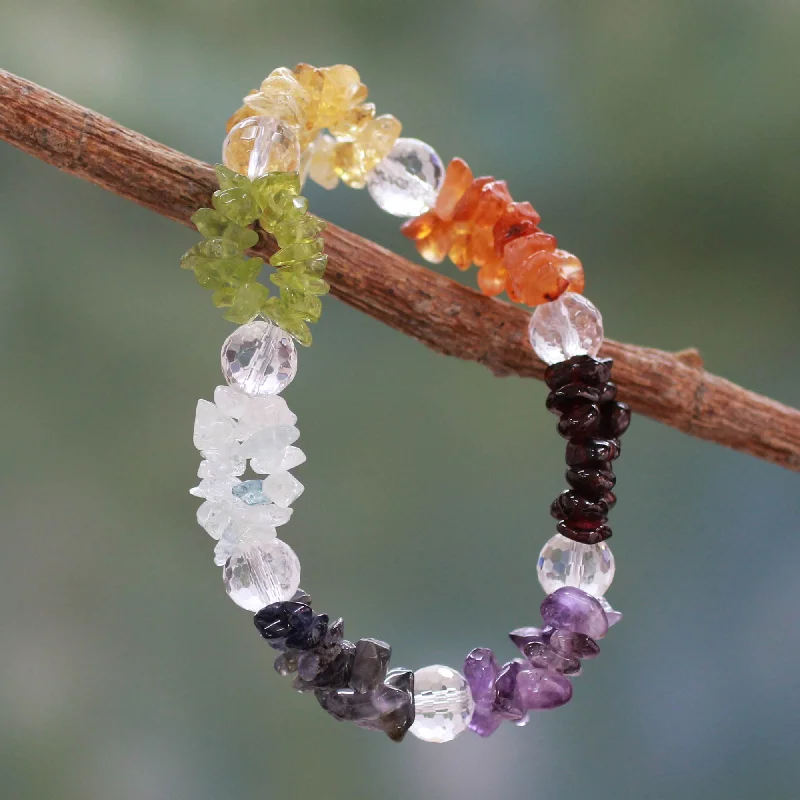 designer charm bracelets for women -Peaceful Friendship Multi-Gemstone Bracelet