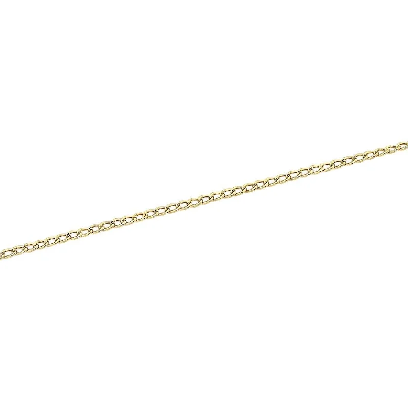 charm necklaces for women -9ct Yellow Gold 40cm Curb Chain Necklace