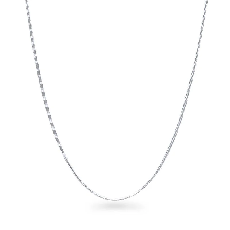 unique necklaces for women -Sterling Silver 50cm Herringbone Chain Necklace