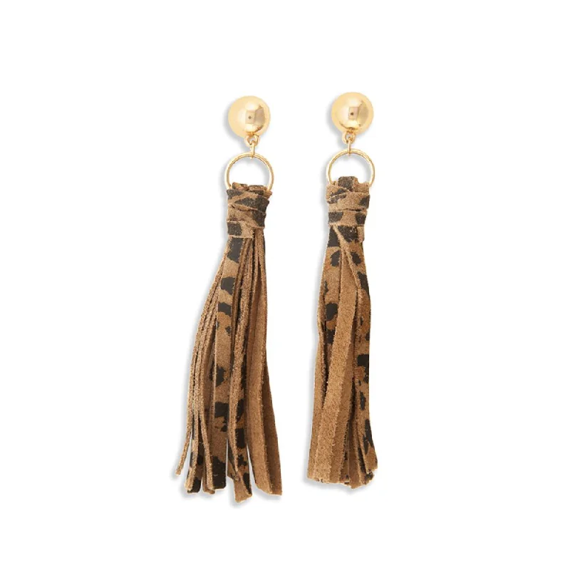 mixed metal earrings for women -Oak Tassel Earring