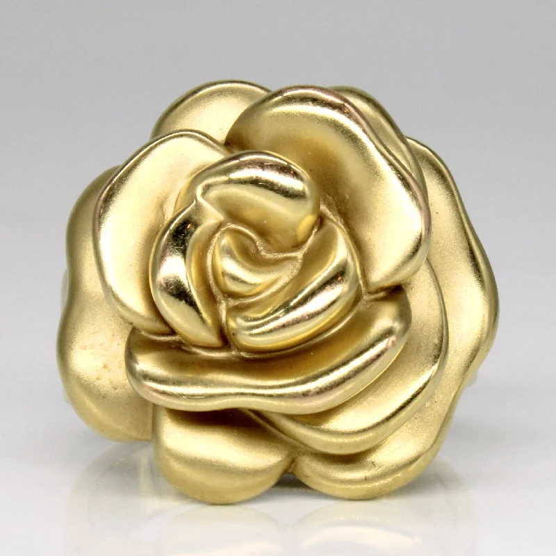 14k Yellow Gold Rose Ring | SZ 6 |