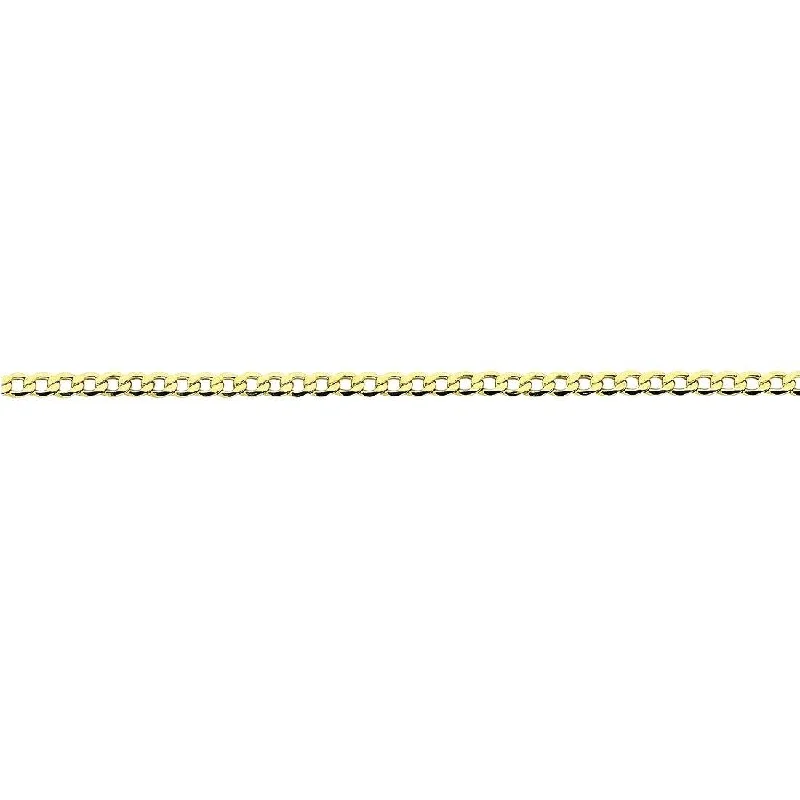 elegant silver necklaces for women -9ct Yellow Gold Silver Infused Open Curb Necklace 45cm