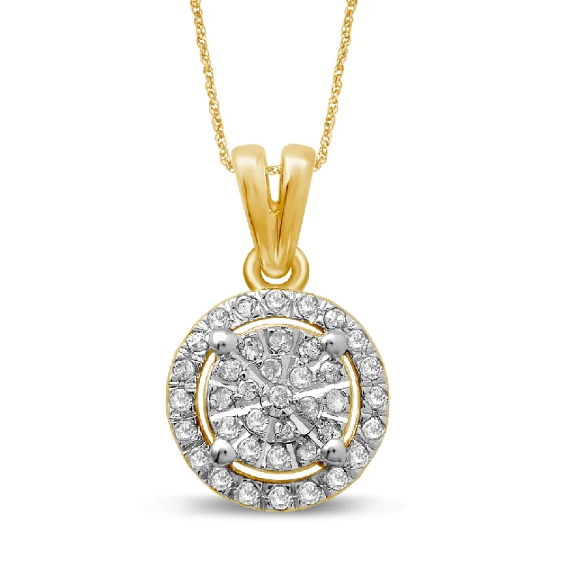 diamond heart necklaces for women -Martina 9ct Yellow Gold 0.20ct Diamond Pendant