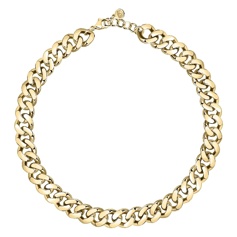 bridal shower necklaces for women -Chiara Ferragni Chain Collection Big Chain Gold Necklace