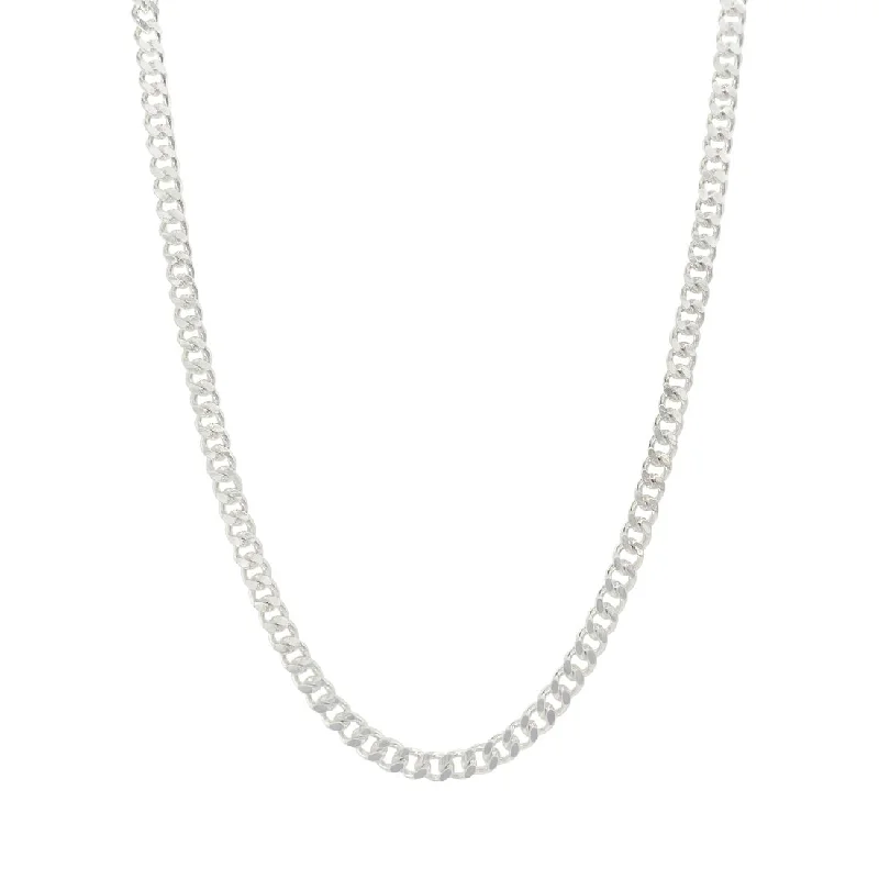 celestial necklaces for women -Sterling Silver Curb Necklace 45cm