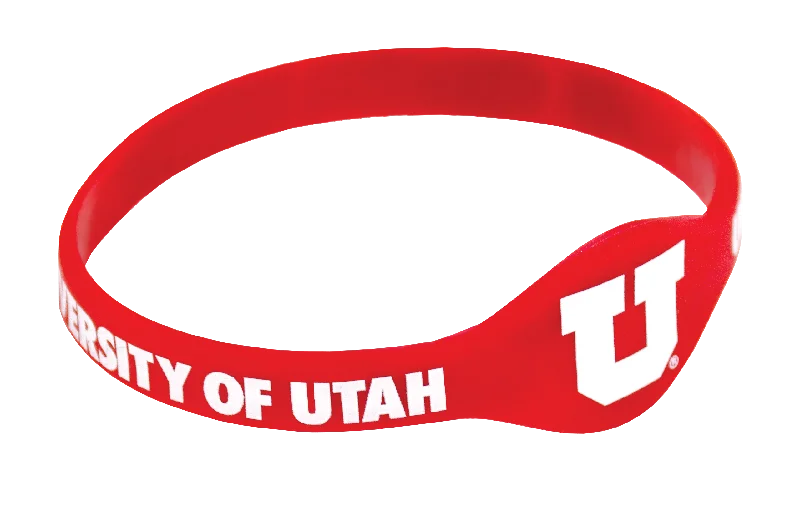 bridal bangles for women -Utah Utes Silicone Bracelet