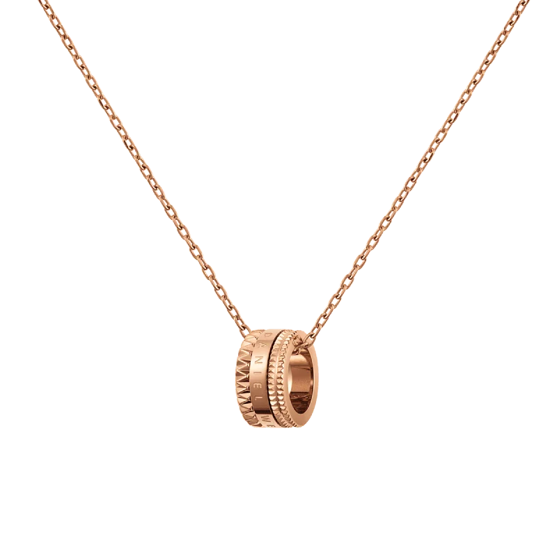 celestial necklaces for women -Daniel Wellington Elevation Necklace Rose Gold