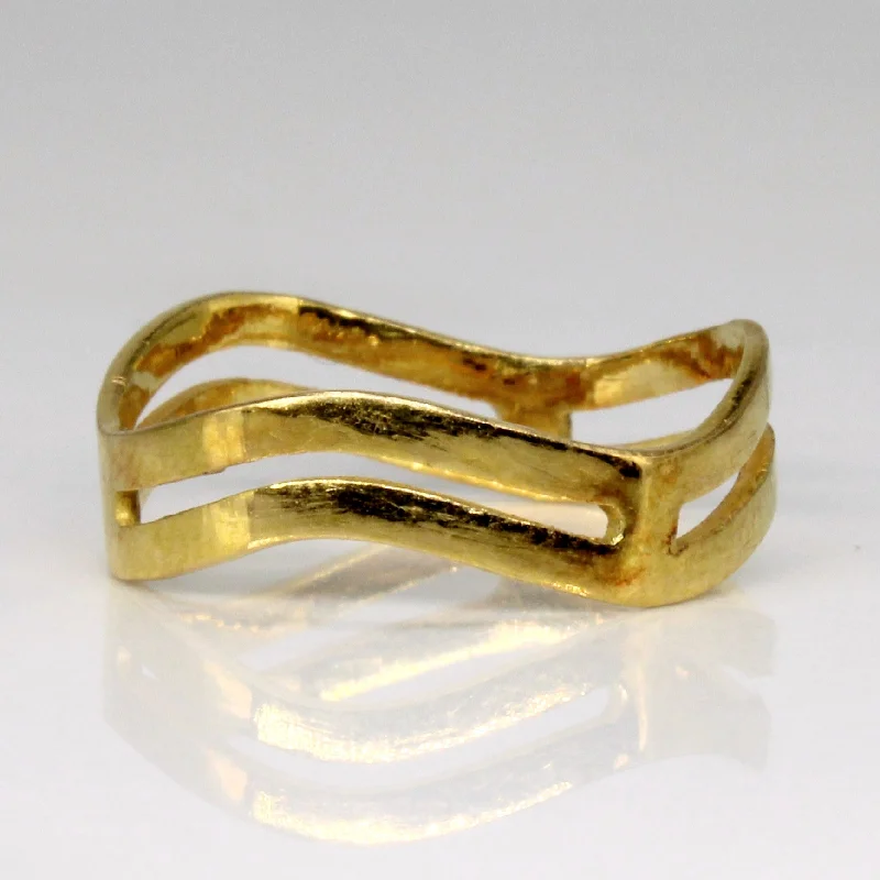 20k Yellow Gold Contour Ring | SZ 6 |