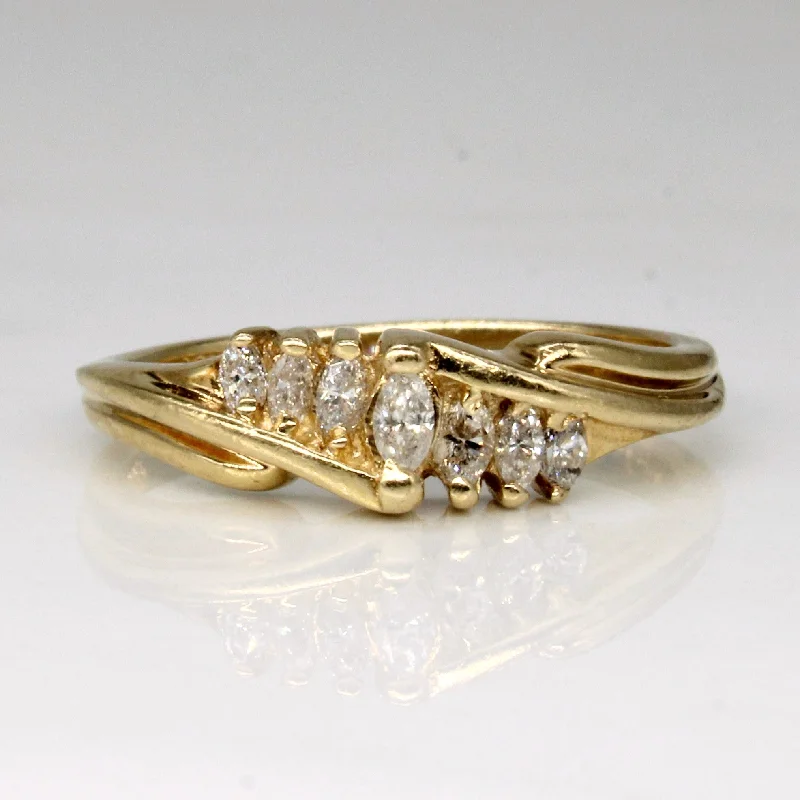 Diamond Waterfall Ring | 0.25ctw | SZ 7 |