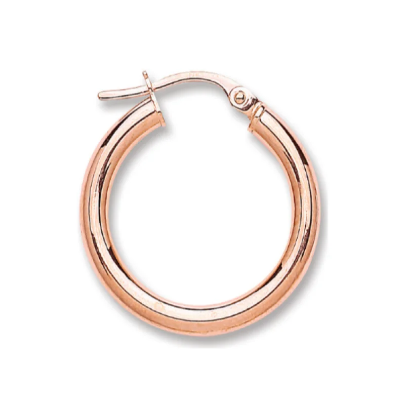 chic earrings for women -Round Tube Hoop Earrings