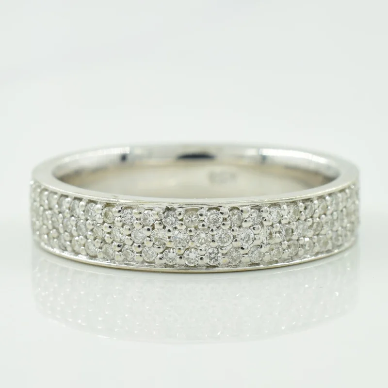 Pave Set Diamond Ring | 0.92ctw | SZ 7 |