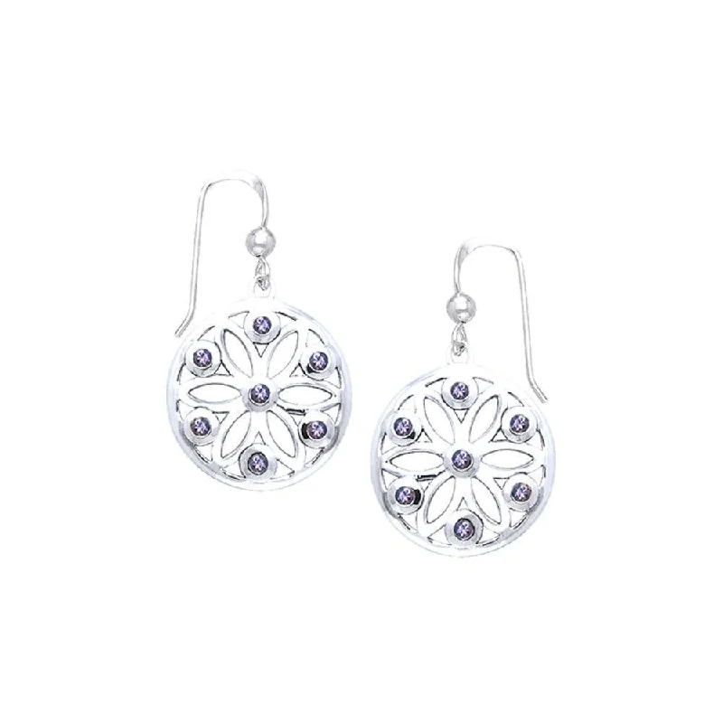 elegant dangle earrings for women -Elemental Flower of Life Earrings TER1446