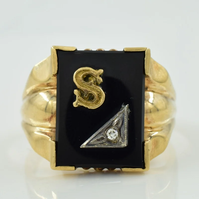 'S' Initialed Diamond Ring | 6.00ct, 0.02ct | SZ 11.5 |