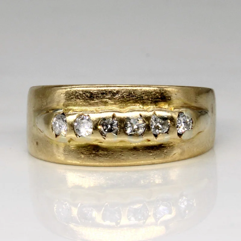 Flush Set Diamond Ring | 0.24ctw | SZ 6.25 |