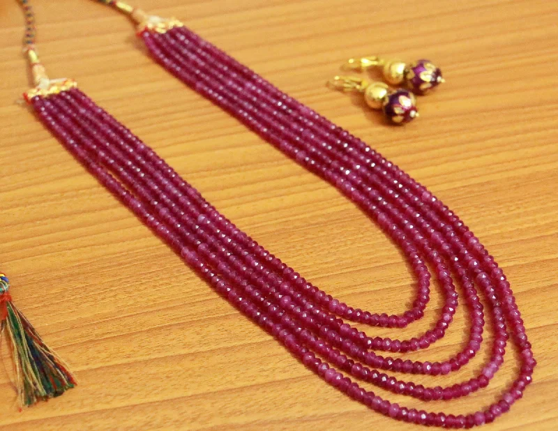 romantic necklaces for women -PURPLE NECKLACE-SETS