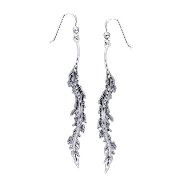 sparkling hoop earrings for women -Willow Leaf Earrings TER1100