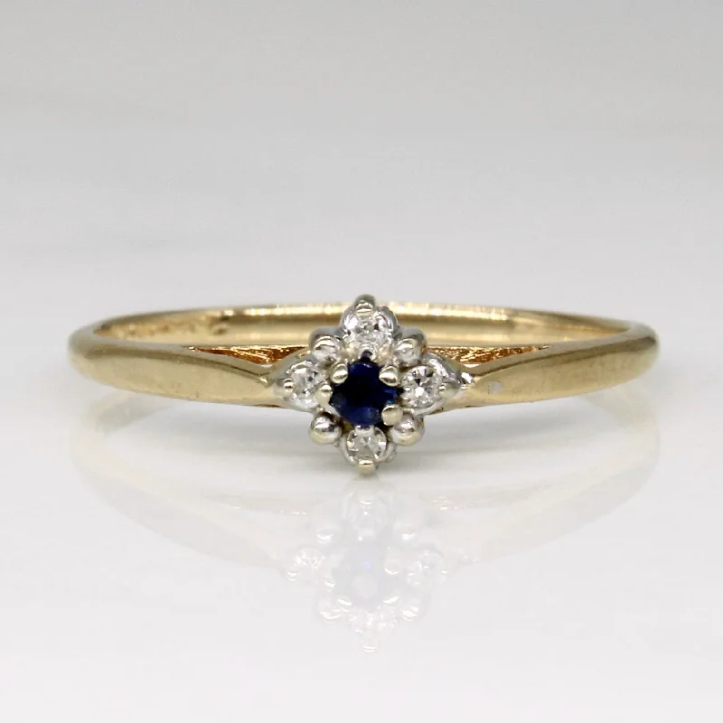 Sapphire & Diamond Ring | 0.02ct, 0.02ctw | SZ 6 |