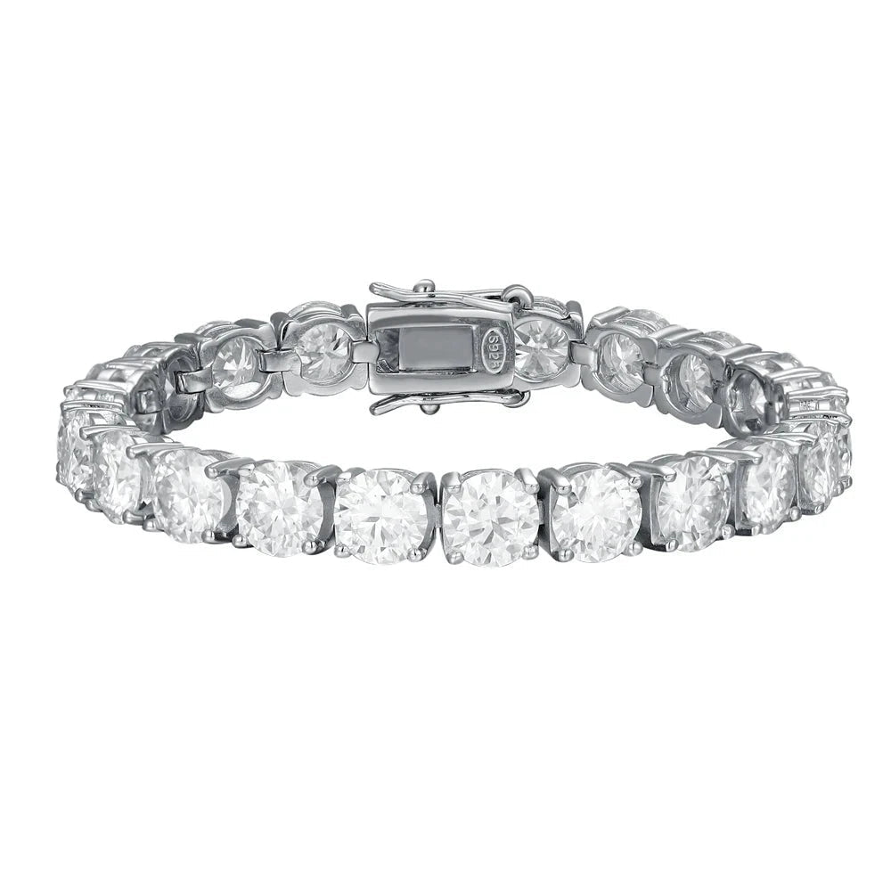 silver cuff bracelets for women -1.0 Ct Diamond Tennis Bracelet