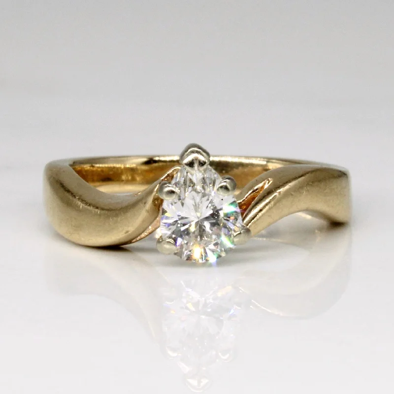 Pear Cut Diamond Engagement Ring | 0.52ct | SZ 3.25 |